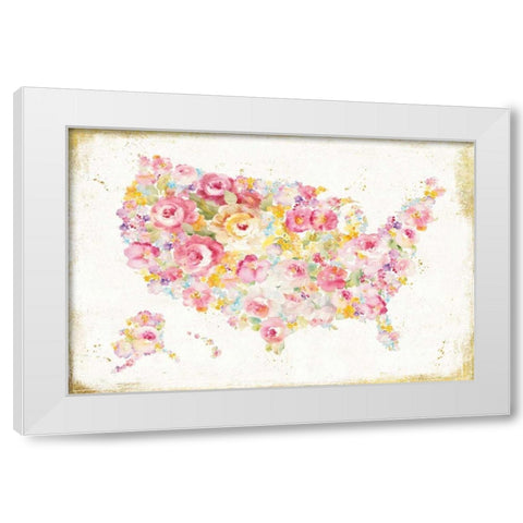 Midsummer USA White Modern Wood Framed Art Print by Nai, Danhui