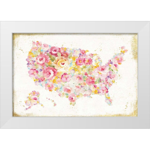 Midsummer USA White Modern Wood Framed Art Print by Nai, Danhui