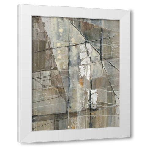 Silver III Crop White Modern Wood Framed Art Print by Hristova, Albena