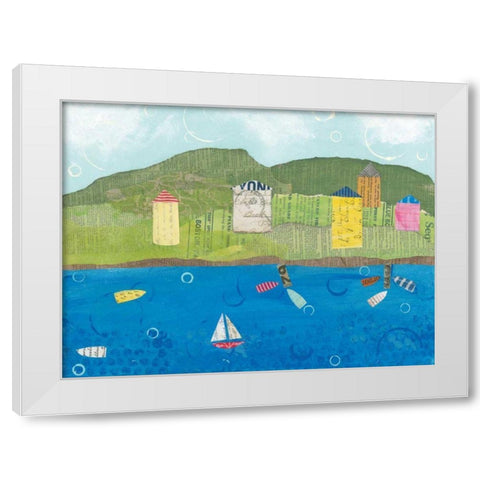 Coastal Harbor II White Modern Wood Framed Art Print by Prahl, Courtney