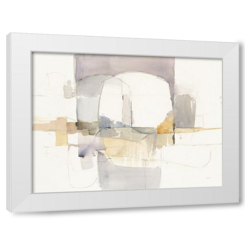 Improvisation I White Modern Wood Framed Art Print by Schick, Mike