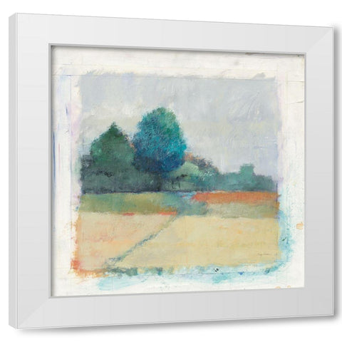 Path through the Field White Modern Wood Framed Art Print by Tillmon, Avery
