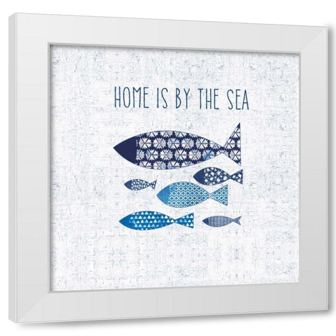 Sunday on the Coast V White Modern Wood Framed Art Print by Pela