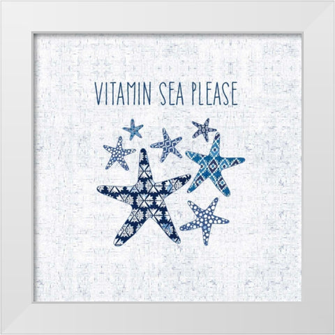 Sunday on the Coast VI White Modern Wood Framed Art Print by Pela