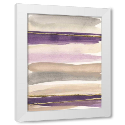 Gilded Amethyst I Crop White Modern Wood Framed Art Print by Paschke, Chris