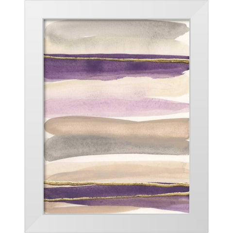 Gilded Amethyst I Crop White Modern Wood Framed Art Print by Paschke, Chris
