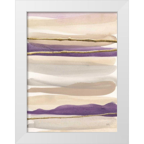 Gilded Amethyst II Crop White Modern Wood Framed Art Print by Paschke, Chris
