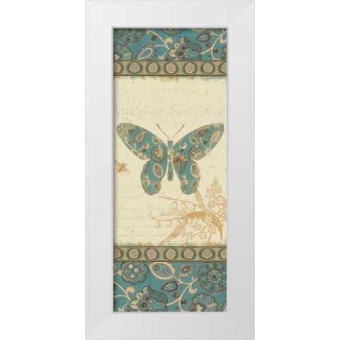 Natures Pattern II in Blue White Modern Wood Framed Art Print by Pela