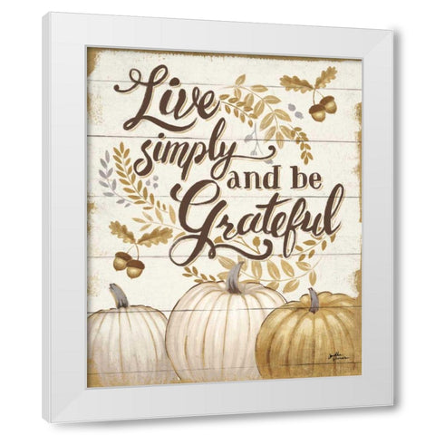 Grateful Season I White Modern Wood Framed Art Print by Penner, Janelle