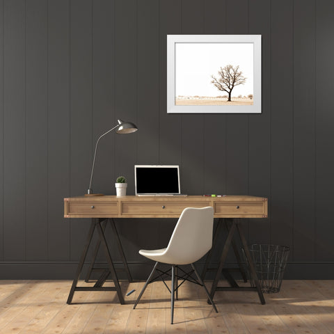 Bleached Bones of Winter White Modern Wood Framed Art Print by Bevan, Keri