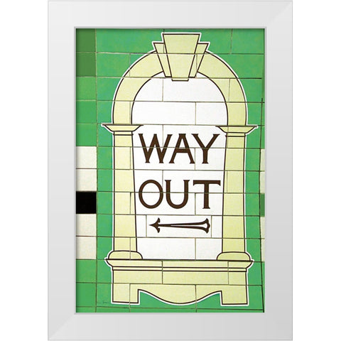 Iconic London Underground Crop White Modern Wood Framed Art Print by Bevan, Keri