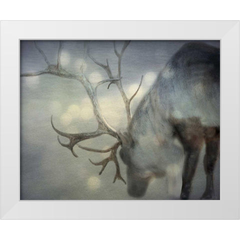 If On A Winters Night White Modern Wood Framed Art Print by Bevan, Keri