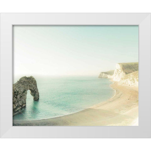 The Jurassic Coast White Modern Wood Framed Art Print by Bevan, Keri