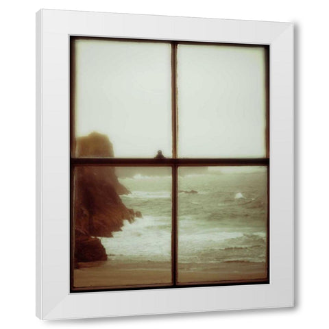 The Mermaids Song White Modern Wood Framed Art Print by Bevan, Keri