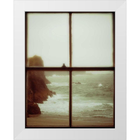 The Mermaids Song White Modern Wood Framed Art Print by Bevan, Keri