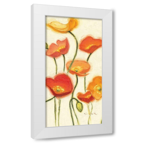 Enlightened Spirits III White Modern Wood Framed Art Print by Novak, Shirley