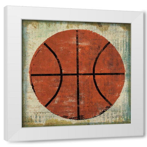 Ball II White Modern Wood Framed Art Print by Mullan, Michael