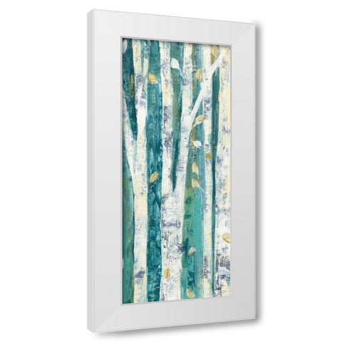 Birches in Spring Panel III White Modern Wood Framed Art Print by Purinton, Julia