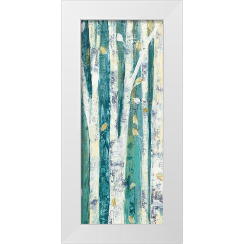 Birches in Spring Panel III White Modern Wood Framed Art Print by Purinton, Julia