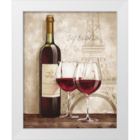 Wine in Paris IV White Modern Wood Framed Art Print by Penner, Janelle