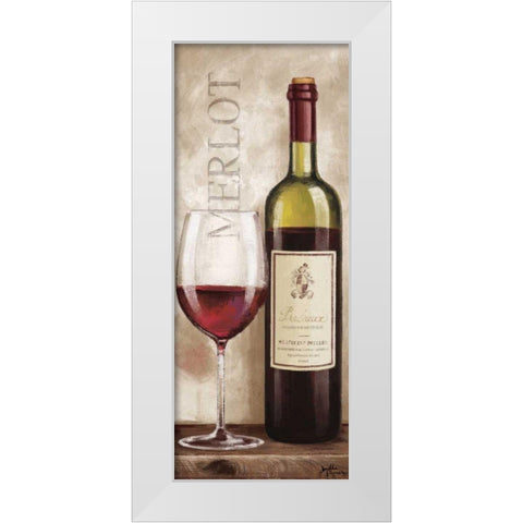 Wine in Paris V White Modern Wood Framed Art Print by Penner, Janelle