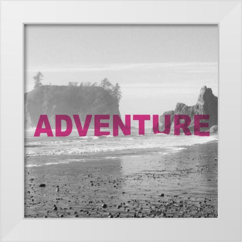 Bold Adventures V White Modern Wood Framed Art Print by Marshall, Laura