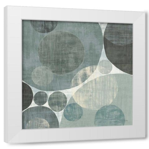 Circulation I Blue and Grey White Modern Wood Framed Art Print by Mullan, Michael