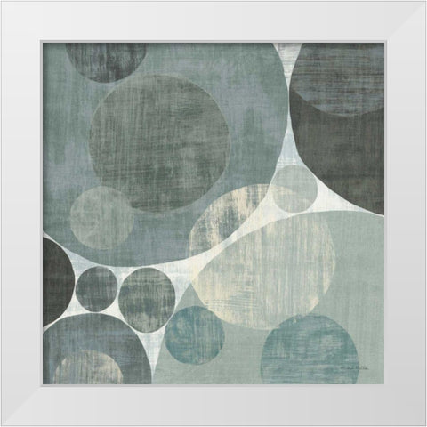 Circulation I Blue and Grey White Modern Wood Framed Art Print by Mullan, Michael