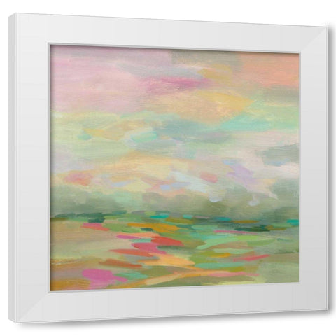 Pastel Fields White Modern Wood Framed Art Print by Vassileva, Silvia