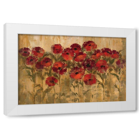 Sunshine Florals White Modern Wood Framed Art Print by Vassileva, Silvia