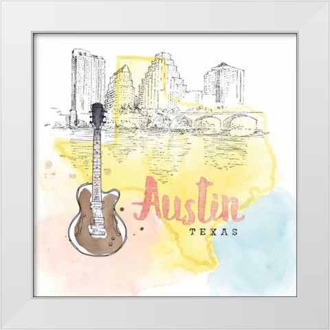 US Cities I White Modern Wood Framed Art Print by Grove, Beth