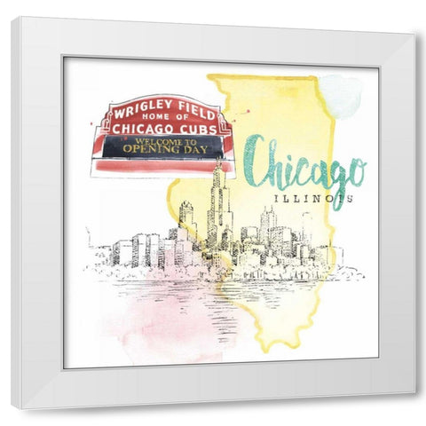 US Cities II White Modern Wood Framed Art Print by Grove, Beth