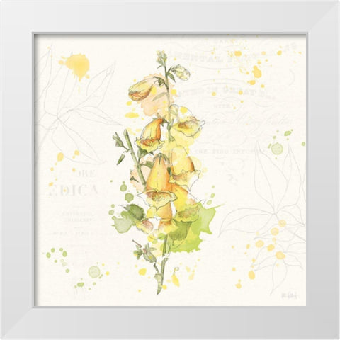 Floral Splash IV White Modern Wood Framed Art Print by Pertiet, Katie