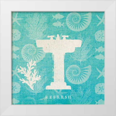 Pacific Bath III White Modern Wood Framed Art Print by Studio Mousseau
