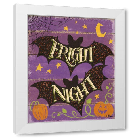 Fright Night III White Modern Wood Framed Art Print by Penner, Janelle