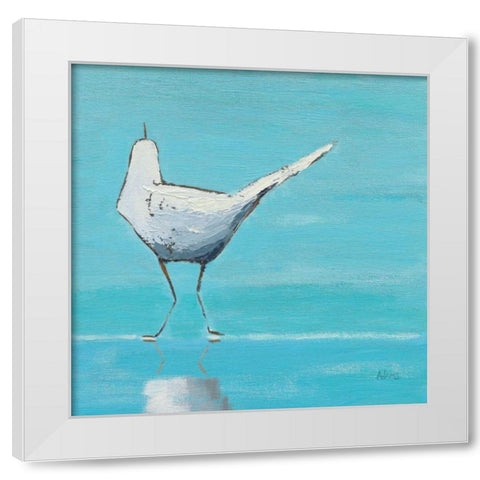 Egret II White Modern Wood Framed Art Print by Adams, Phyllis