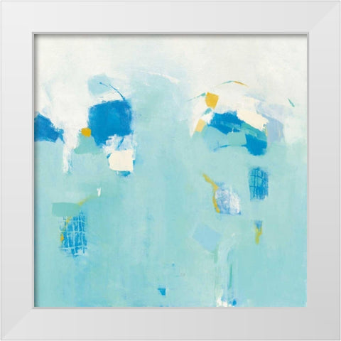 Splash White Modern Wood Framed Art Print by Adams, Phyllis