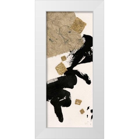 Gilded Collage II on White White Modern Wood Framed Art Print by Paschke, Chris