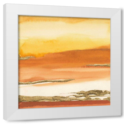 Gilded Amber I v2 White Modern Wood Framed Art Print by Paschke, Chris