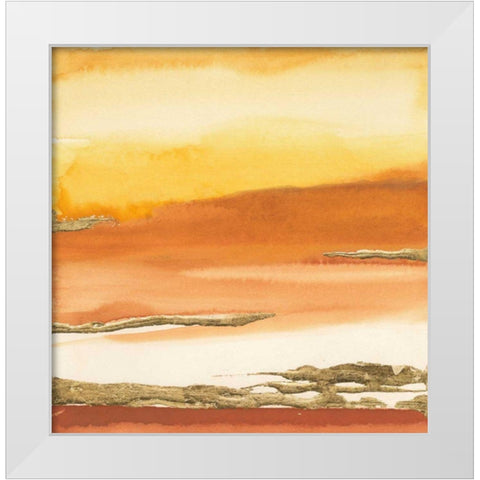 Gilded Amber I v2 White Modern Wood Framed Art Print by Paschke, Chris