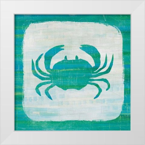 Ahoy V Blue Green White Modern Wood Framed Art Print by Averinos, Melissa