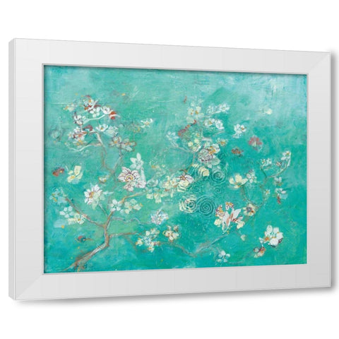 Butter Blossoms Flowers White Modern Wood Framed Art Print by Day, Kellie