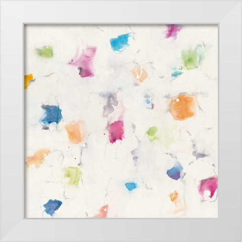 Glitterati I White Modern Wood Framed Art Print by Schick, Mike