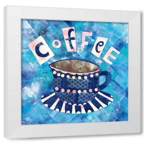 Cafe Collage I White Modern Wood Framed Art Print by Wild Apple Portfolio