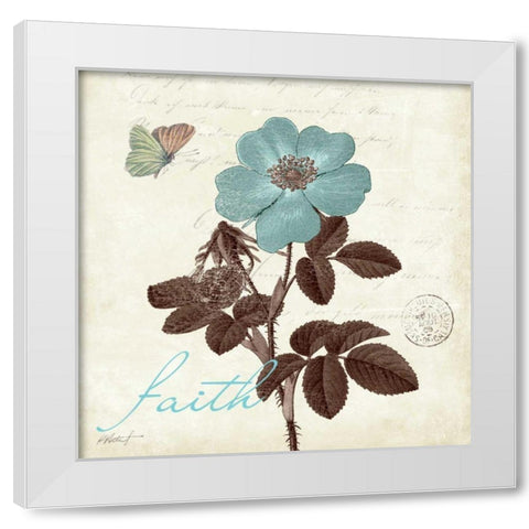Touch of Blue II - Faith White Modern Wood Framed Art Print by Pertiet, Katie