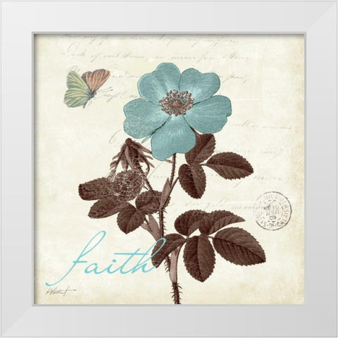 Touch of Blue II - Faith White Modern Wood Framed Art Print by Pertiet, Katie