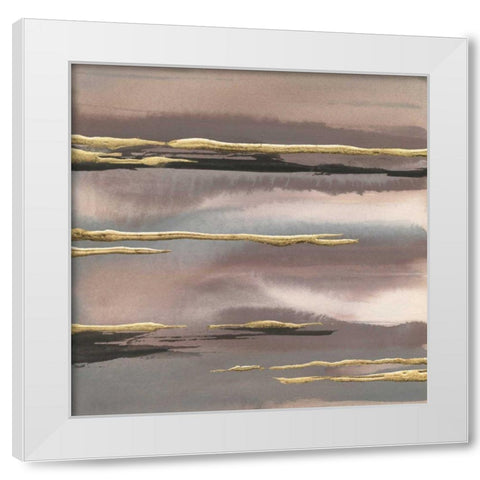 Gilded Morning Fog I Gold White Modern Wood Framed Art Print by Paschke, Chris
