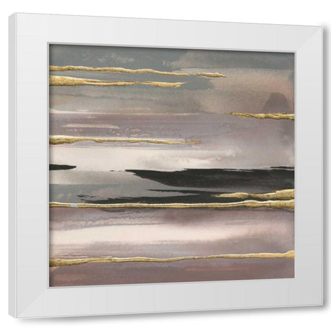 Gilded Morning Fog II Gold White Modern Wood Framed Art Print by Paschke, Chris