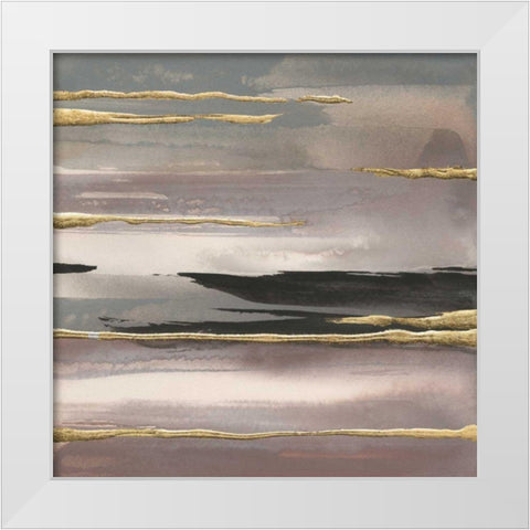 Gilded Morning Fog II Gold White Modern Wood Framed Art Print by Paschke, Chris