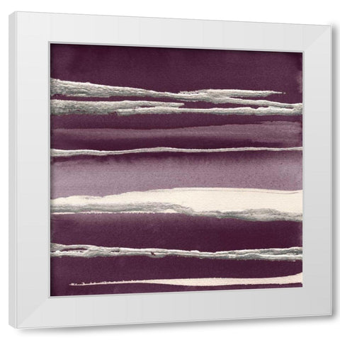 Silver Rose I Purple White Modern Wood Framed Art Print by Paschke, Chris